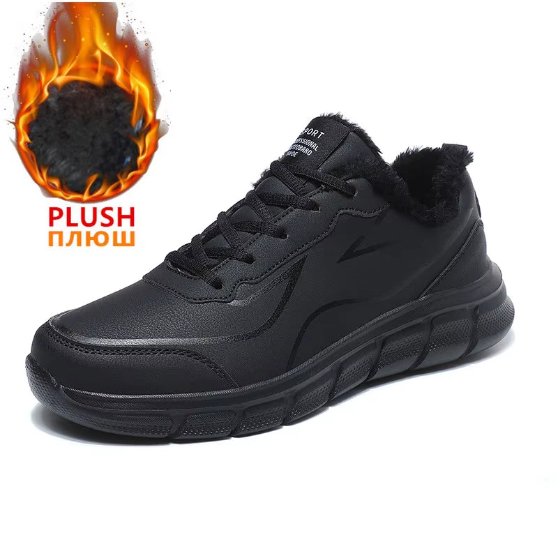 Winter Men'S Sneakers Warm Plush Casual Shoes Trendy Mens Trainers Lightweight Walking Sneakers Tenis Masculino Chaussure Homme