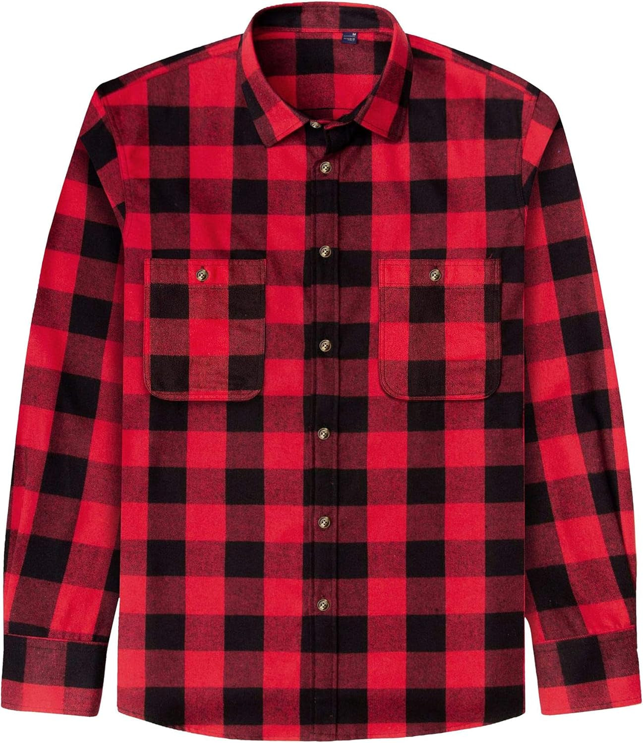 Men'S Flannel Plaid Shirts Long Sleeve Regular Fit Casual Button down Checkered Buffalo Plaid Shirt for Fall Winter