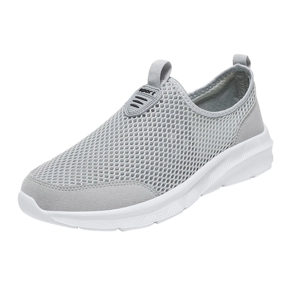 Shoes Men Sport Mesh Breathable Mens Shoes Beige 42